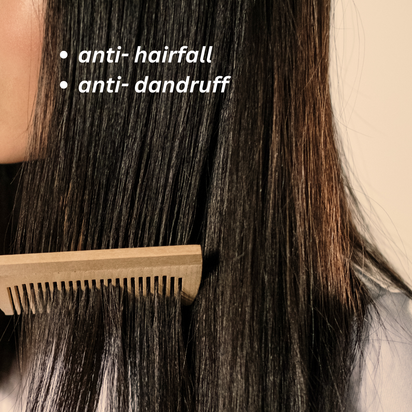 Renuvan Sustainable Neem Lily Comb - Natural Hair Care, Anti-Dandruff, Promotes Hair Growth