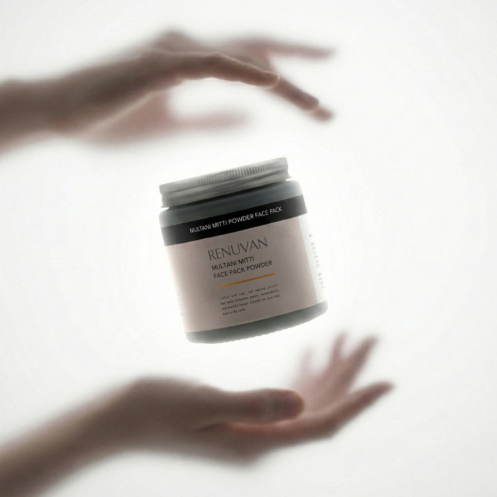 Renuvan Organic Multani Mitti Powder Face Pack | Deep Cleanse & Natural Glow (Preservative-Free)