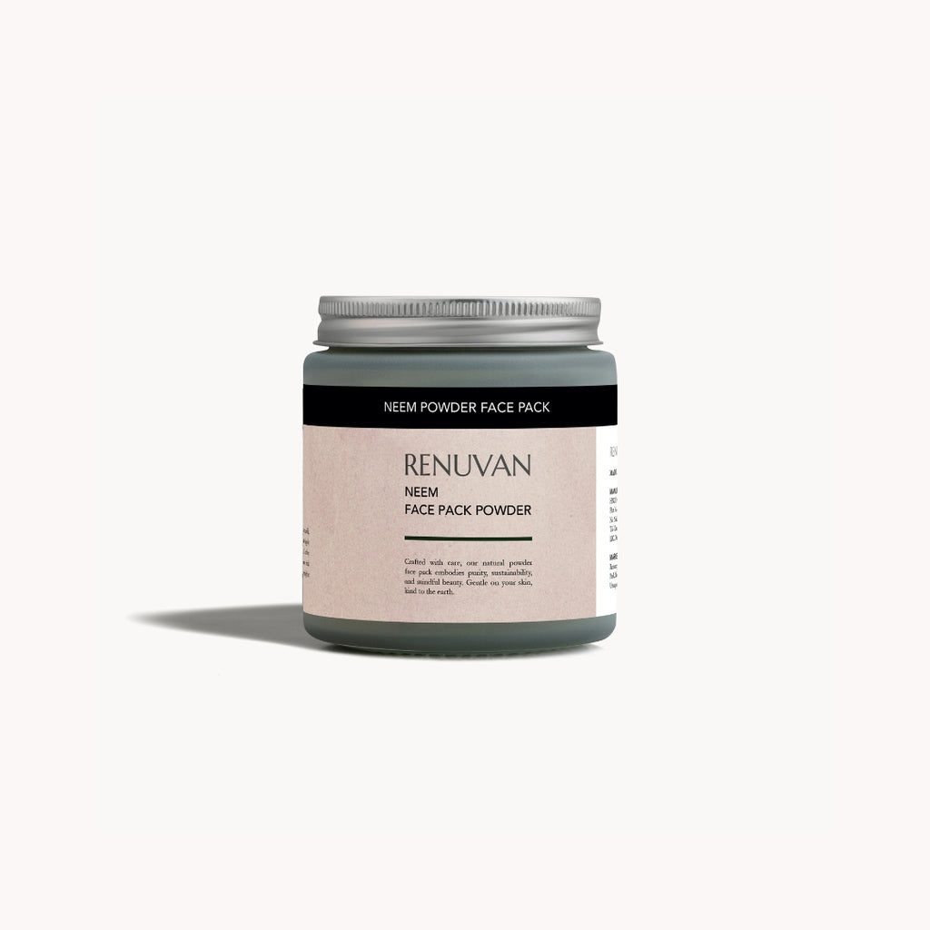 Renuvan Organic Neem Powder | Anti-Acne Face Pack & Anti-Dandruff Hair Mask