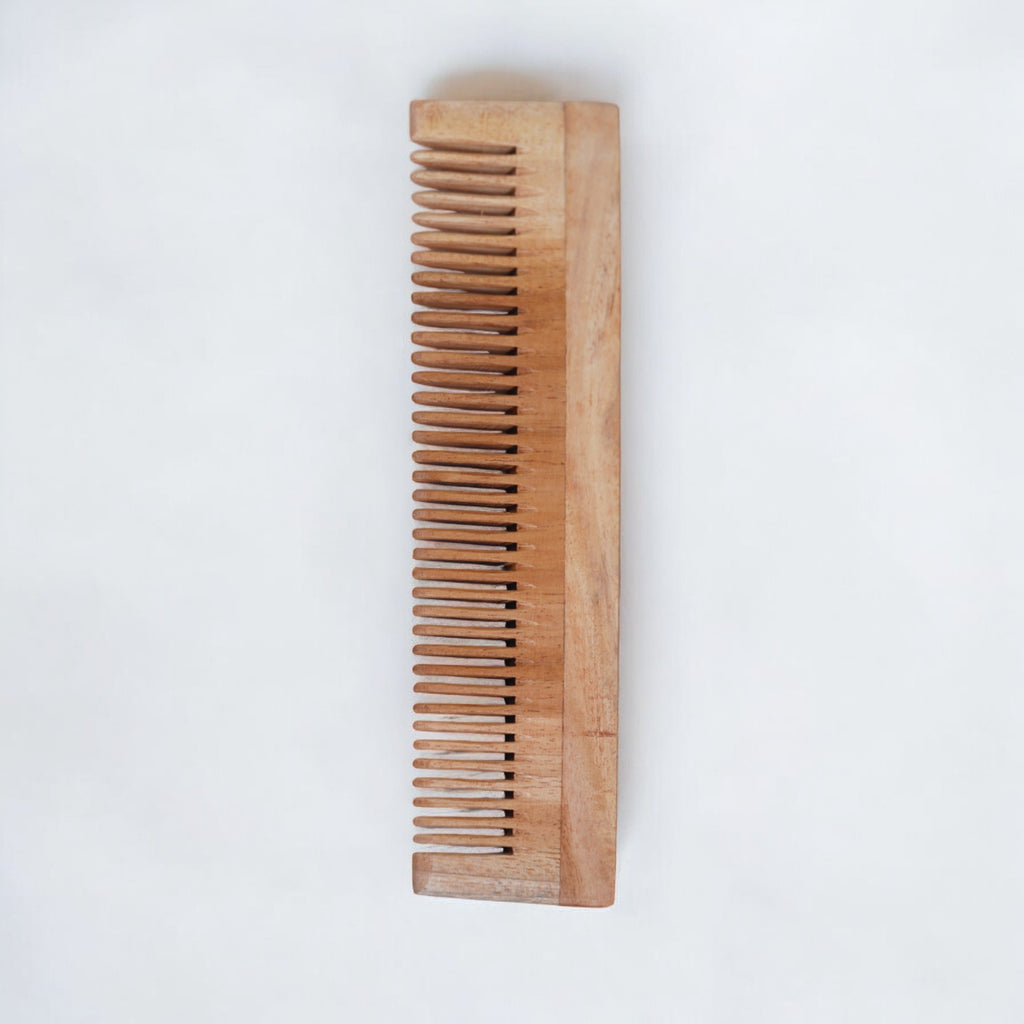 Renuvan Sustainable Neem Lily Comb - Natural Hair Care, Anti-Dandruff, Promotes Hair Growth