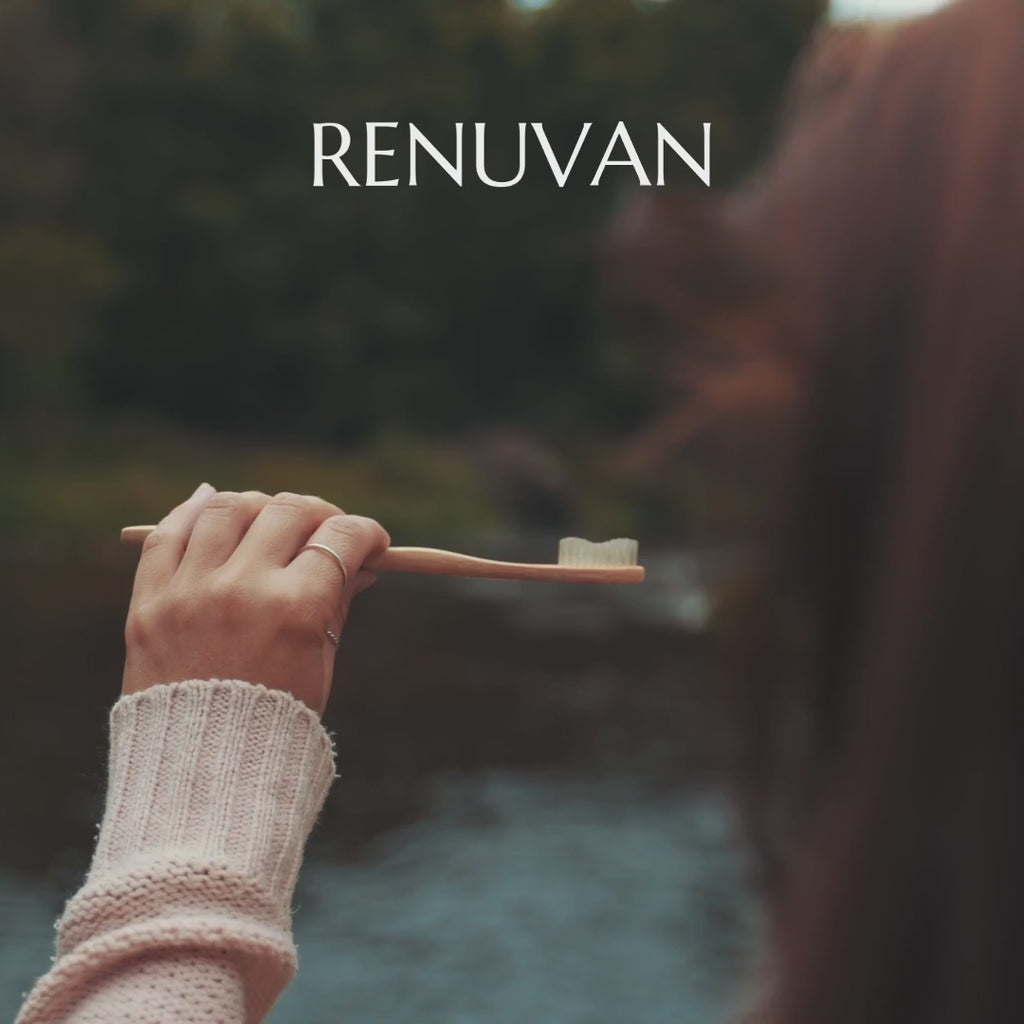 Renuvan Organic Bamboo Toothbrush - Pack of 1 | Eco-Friendly & Sustainable Dental Care